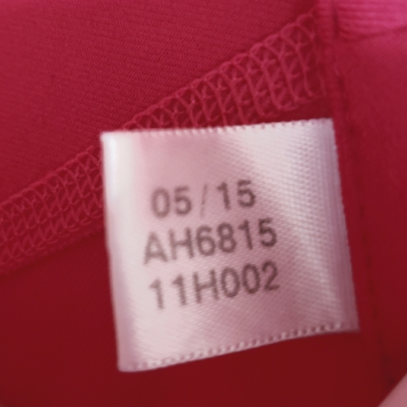 Adidas Climalite Athletic Long Sleeve Chest Zip Up Pink Silver Woman Small - Picture 10 of 11